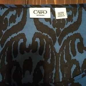 CATO Blouse blue and black